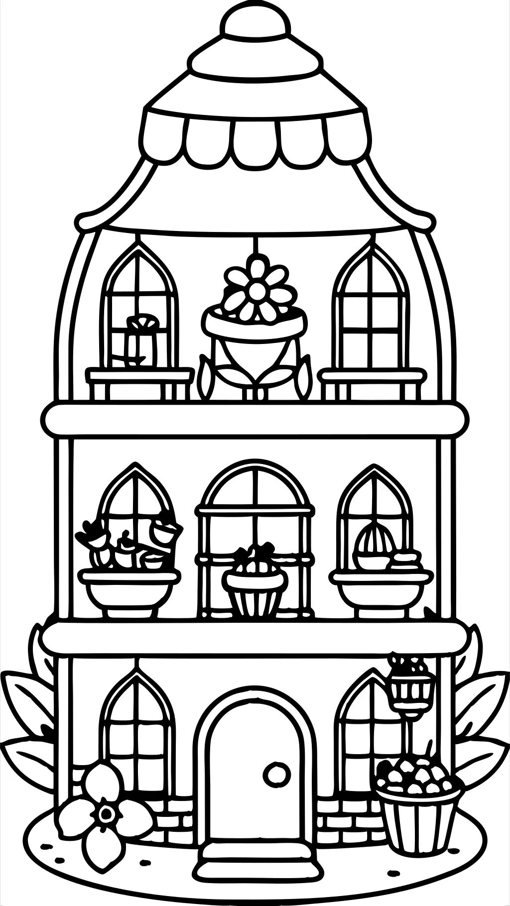 dollhouse coloring page